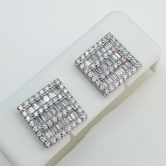 "925 Sterling Silver Cubic Zirconia Earrings, U19254820 - Picture 4 of 11